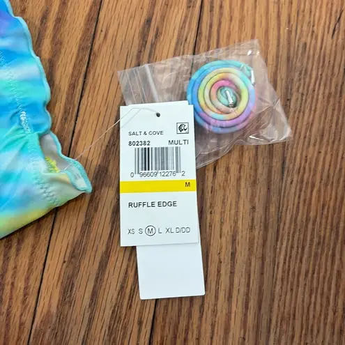 Salt + Cove Bikini Set Ruffled Tube Top Full Coverage Bottom Tie