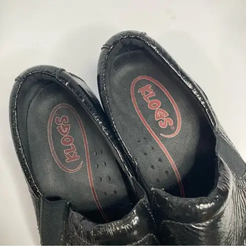Klogs black patent Leather clogs size 10