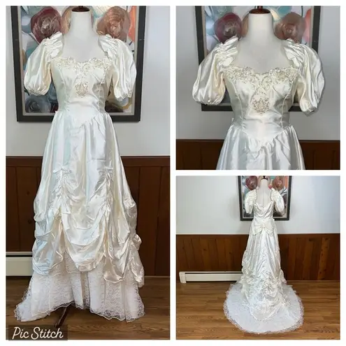 Alfred Angelo Gorgeous Preserved Vintage 1980s  Wedding Gown!