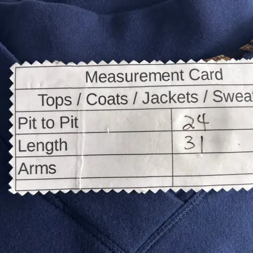 Susan Graver Tunic Sweater 1x Fleece Navy Blue