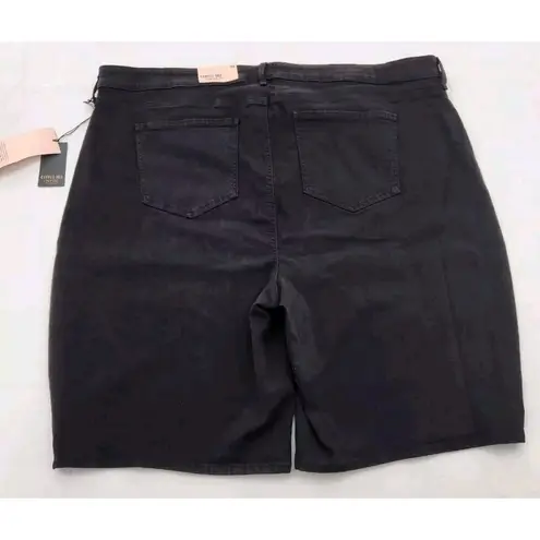 NYDJ  Womens Plus Size 24 Black Curves 360 Shorts