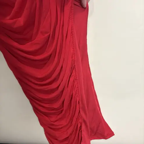Jaus Australia Isabelle Maxi Dress Red 2XL Formal Ruched Flattering Glam Size 2X