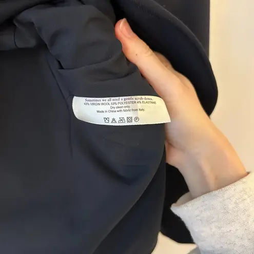 MM.LaFleur The Carmen Blazer Jacket Wool Dark Navy Blue Size 4