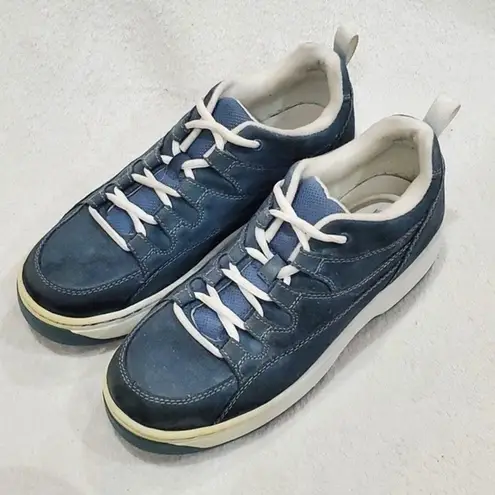 Lower East Side  Blue Suede Leather Shoes, Size 10