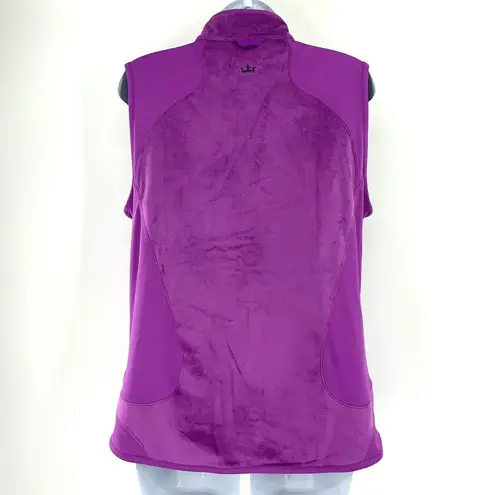 Peter Millar  Fleece Vest Warmth 4E Womens L Sleeveless Full Zip Soft Purple NWT