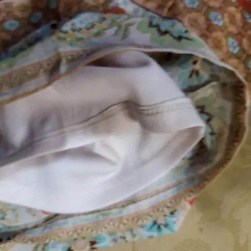 Tacera Floral Wide Leg Flowy Pants Sz L