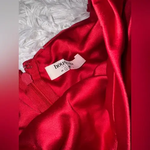 House Of CB NWOT  Lulu Red asymmetric dress sz S