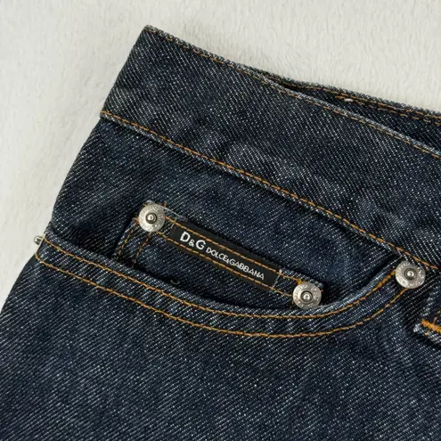 D&G Dolce & Gabbana Women's Denim cut off Jean Shorts Dark Wash Size 30 Blue