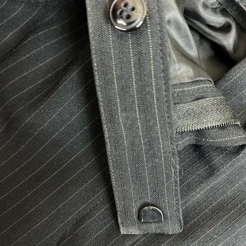 Unbranded Size 16 Lined Black & Tan Pin Striped Dress Pants with Wide Leg