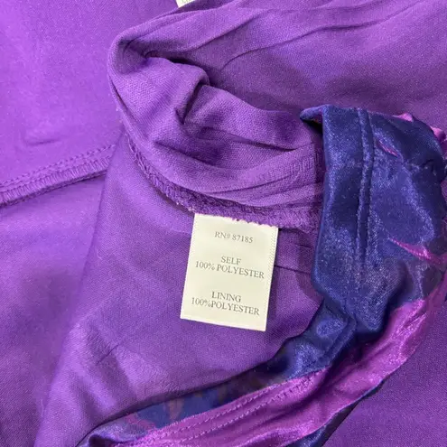 Studio Y Satin Purple Floral Ruched Bra Padded Top Sleeveless