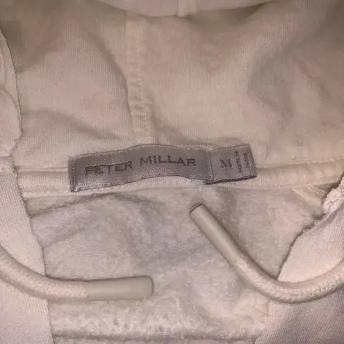 Peter Millar Cream Long Sleeve Hoodie Sweater Dress M