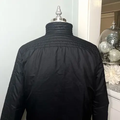 Bogner Black Vintage Ski Bomber Coat Winter Jacket Zip Snap 8 Medium