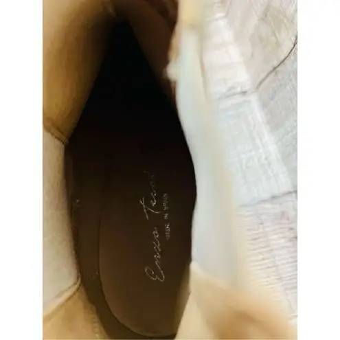 Enzo Tesoti Chelsea Cream Vegan Suede Leather Boots 40 Womens 9.5 Vanilla Girl