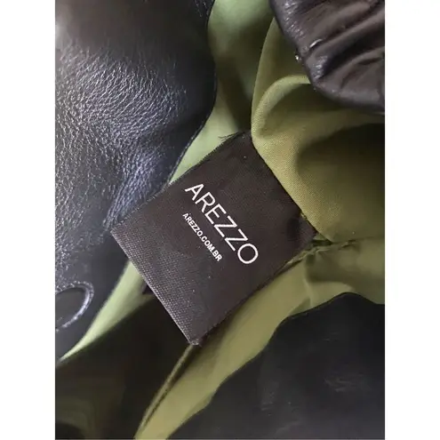 Arezzo Black Leather Large Satchel Bag