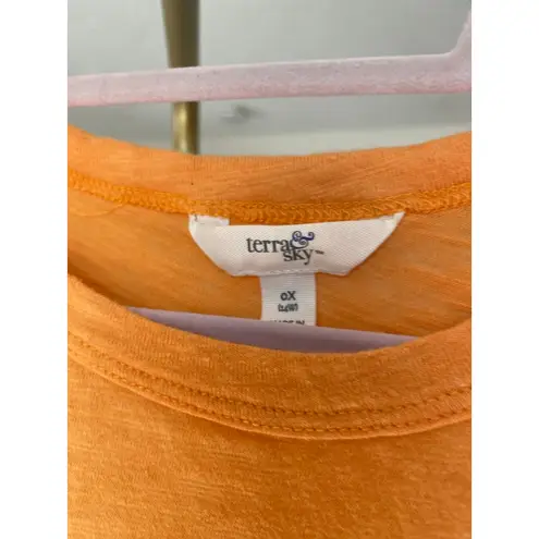 Terra & Sky Colorblock Sleeveless Dress Cotton Orange Pink Beach Breathable Boho