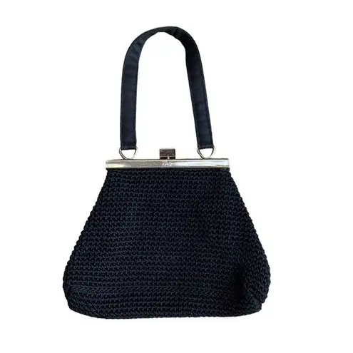 The Sak micro mini bag black crochet