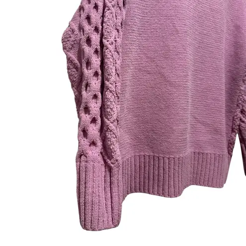 Hazel Moon Pink Cable Knit Half