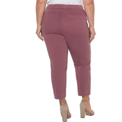 Liverpool Kelsey Trousers Size 20W Victorian Mauve NWT Plus Curvy Cotton Stretch