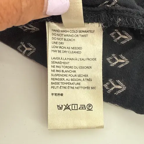 Pilcro Anthropologie Tavi Textured Black Blouse XS Cotton Bohemian Boho Shirt