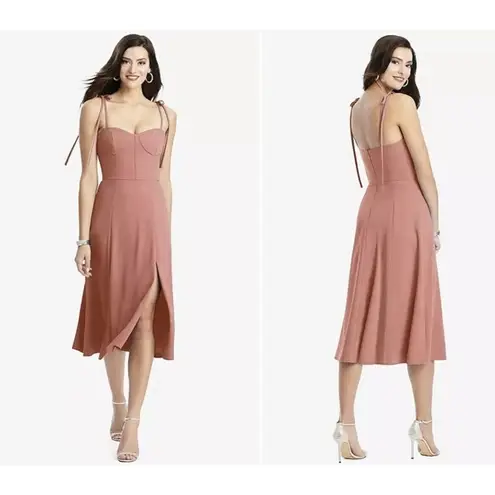 DESSY COLLECTION 3069 Dusty Rose Pink Bustier Crepe A