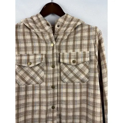 Women’s Asvivid Large Brown Plaid Fur Lined Hooded Jackets Size undefined