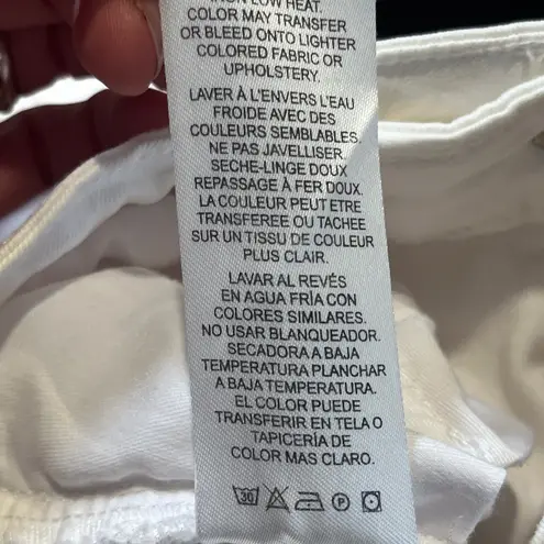 frame denim Frame Le Easy Flare High Rise White Denim Jeans Size 25 Euro Nautical Old Money