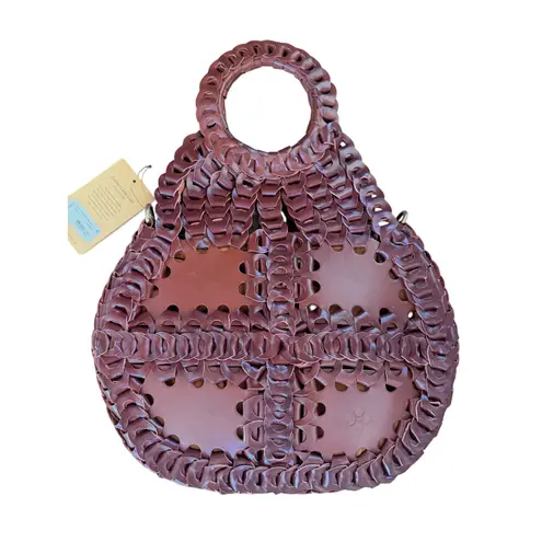 Patricia Nash Italian Leather Slouchy Chain Hobo Tote Bag NWT Boho Festival