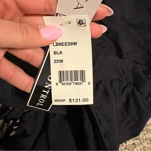 La Blanca NWT 's Swim Black Island Goddess Plunge Lace Up One Piece- Size 22W