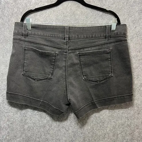 d. jeans New York Gray Denim Shorts Womens 16P Mid Rise Stretch Casual