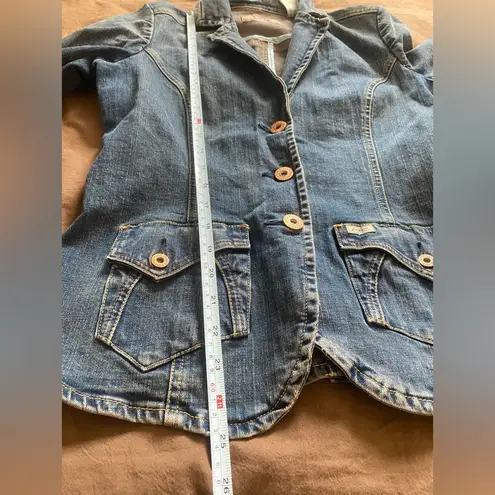 Vintage Levi Strauss Jean Jacket Denim Wash Copper Color Buttons Small Blue