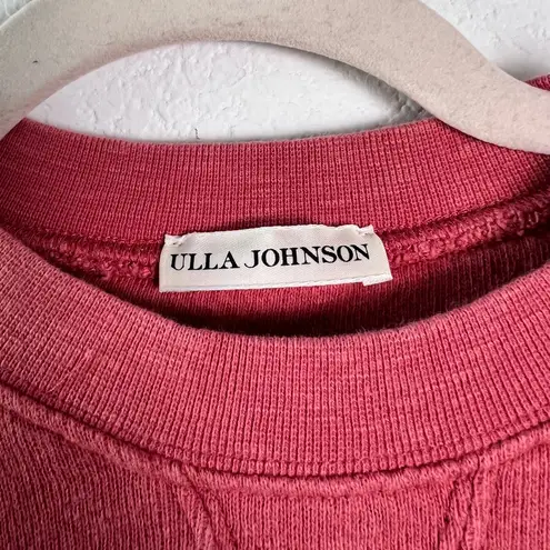 Ulla Johnson Philo Sweater Pink Pullover 100% Cotton Crew Neck Petite