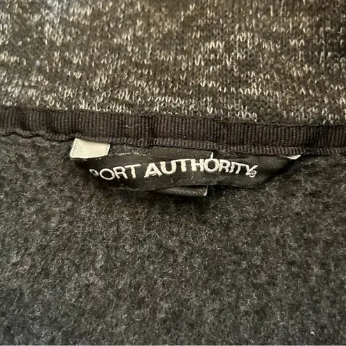 Port Authority BFA St. Albans Vermont Music Fleece Full Zip Jacket Heather Black Size Large