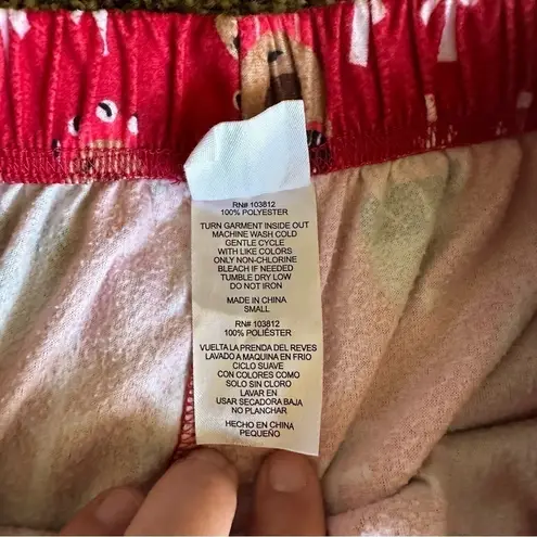 Toast & Jammies reindeer flannel pajama pants small Red