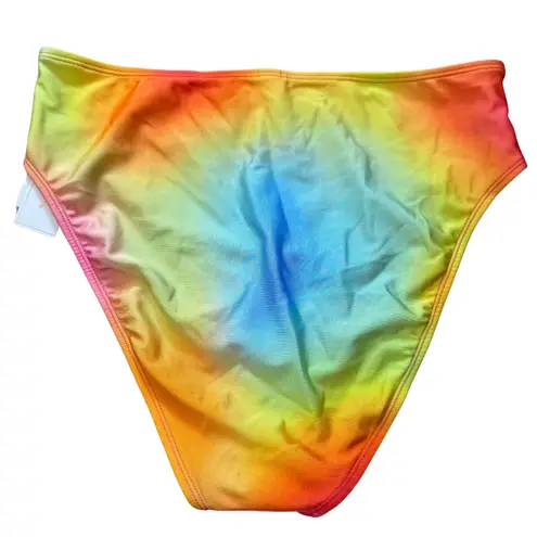 SALT + COVE Colorful High Waist Cheeky Swim Bathing Bottom Suit Brief NWT Medium Red