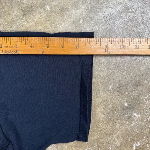 KISS Band Tee Unisex Large Thrashed Cropped Black Vintage Style Tour Rock Shirt