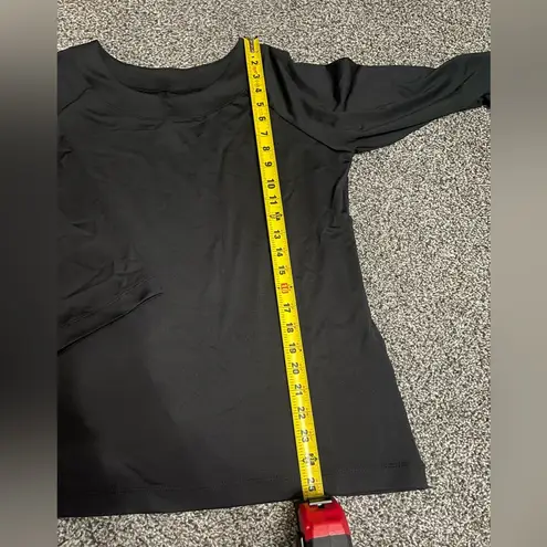 Susan Graver New Essential Black 3/4 Sleeve Shirt M