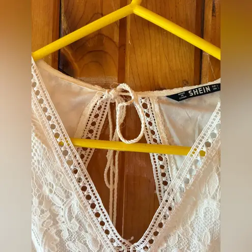 SheIn Elegant White Lace Women's  dress size‎ Large