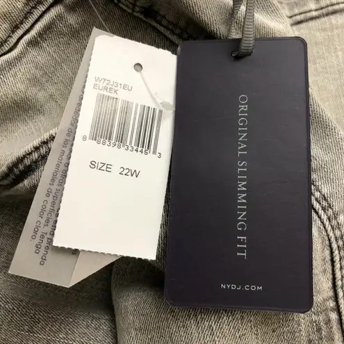 NYDJ Not Your Daughters Jeans Marilyn Straight Leg Slimming Stretch Gray 22W