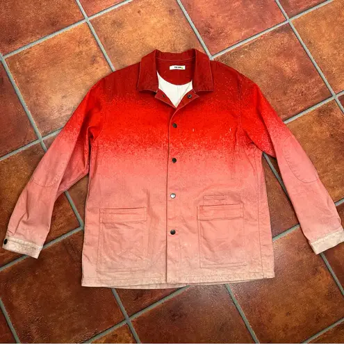 The Kit Women’s Olivia Gradient Denim Jacket Red Size M