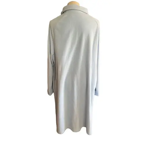 Soft Baby Blue Long Zippered Robe Size XL Blue