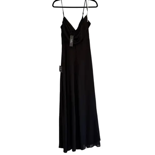 Lulus Black Maxi Dress Formal Gown Evening Cocktail Party Wedding Guest