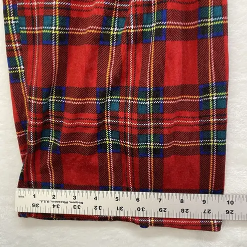 Source Unknown Red Tartan Plaid Pajama Pants Women's Large Holiday pjs - Image 6