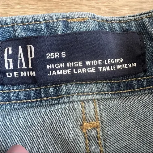 Gap  High Rise Wide Leg Crop Jeans Size 25R Short