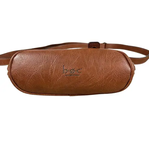 Born concept b.ø.c Cognac Brown Faux Leather Crossbody Bag Messenger Purse