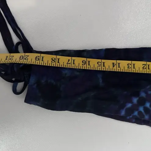 Harem Pants Leggings Patch Dye Tie Dye Capris Cotton Wrap Leg Indigo Yoga Small Blue