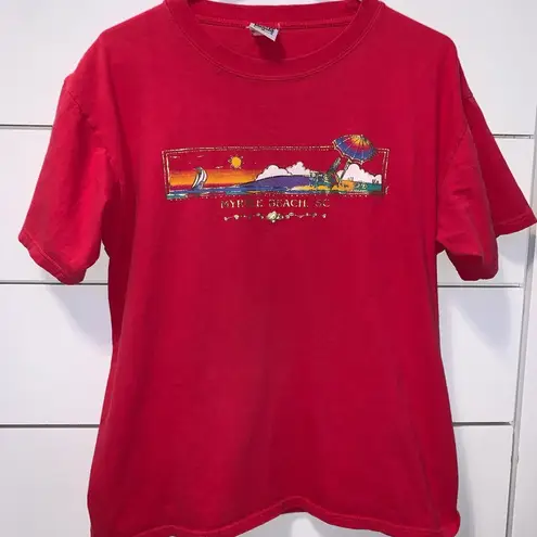 myrtle beach south carolina red graphic t shirt Size M