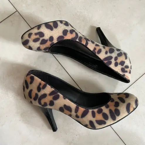 Fergalicious by Fergie Size 6 Utopia Leopard Print Black Shoes Pumps Heels New