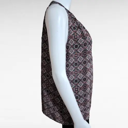 Anne Carson Black Geo Halter Tank Size Medium