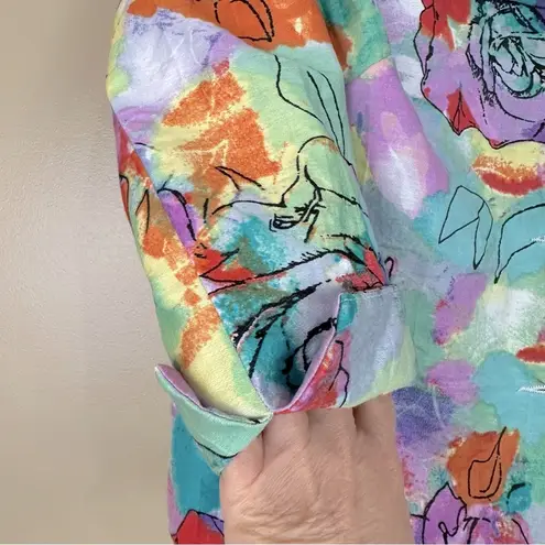 Investments Petites Colorful Linen Blend 3/4 Sleeve Jacket Blazer 12P