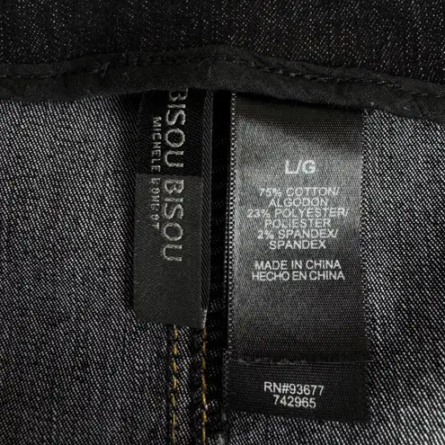 Bisou Bisou Women's Y2K Denim Jean V-Neck Vest Size Large Blue